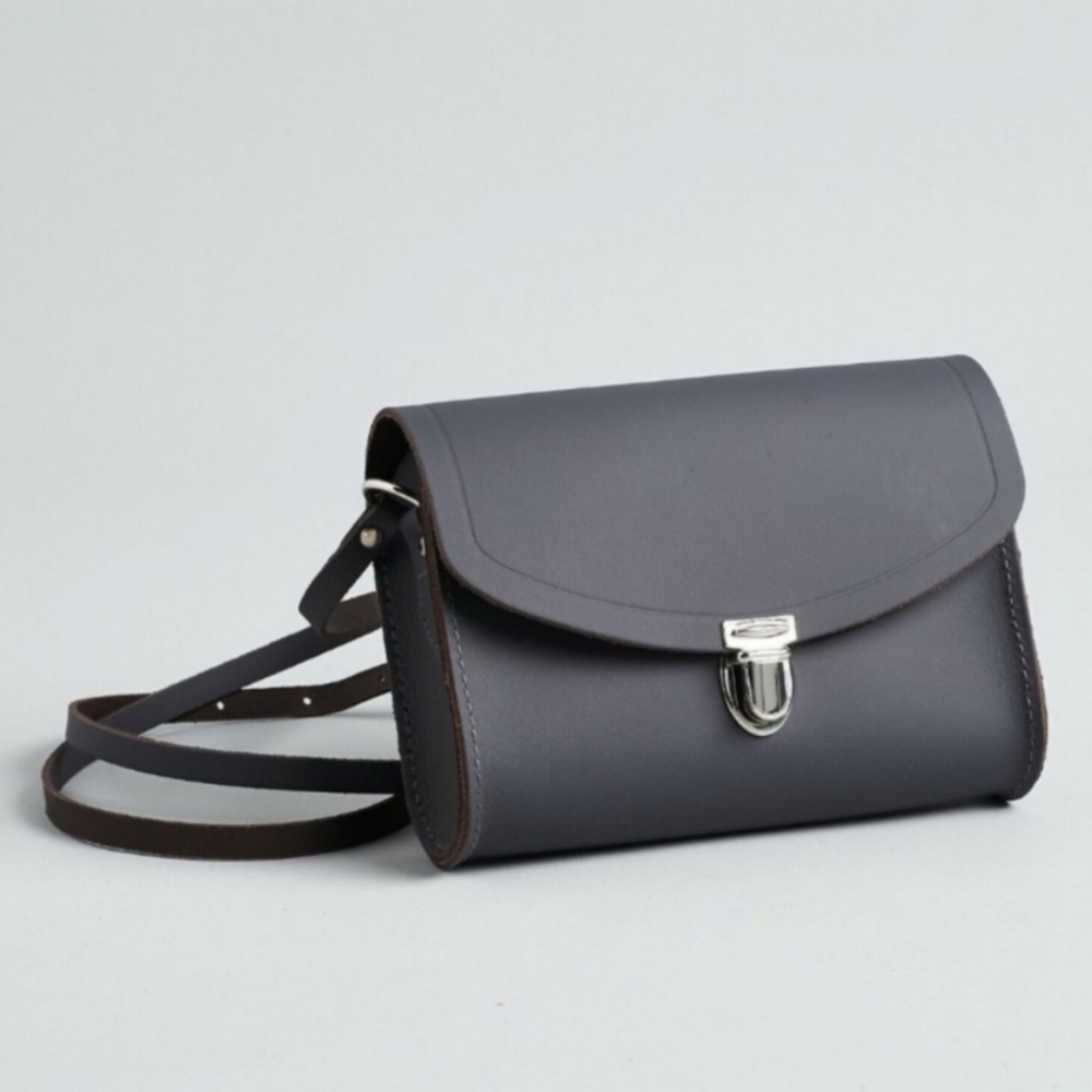 NWT Cambridge Satchel Co. Pushlock Crossbody Leather Bag Purse Dapple